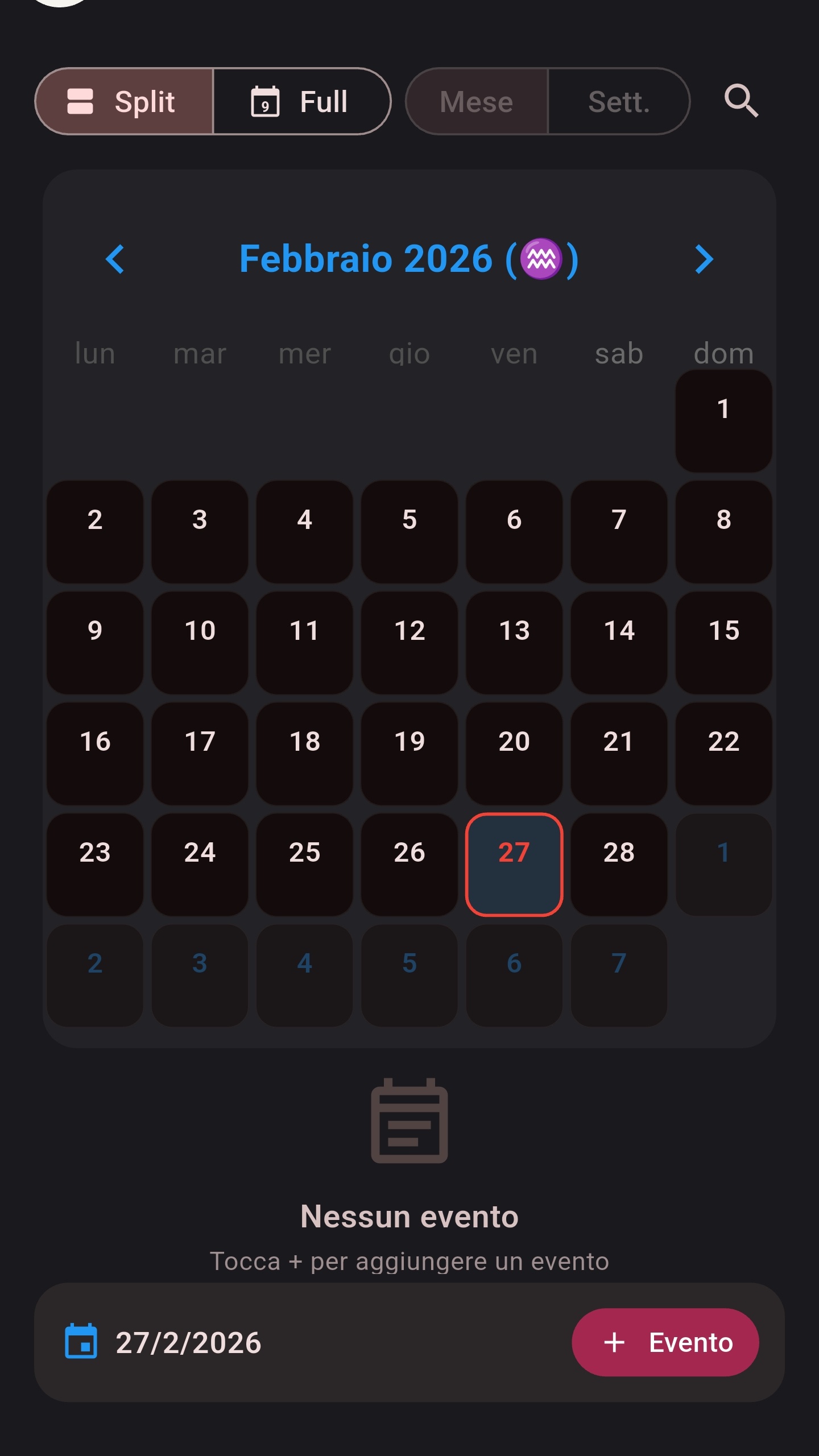Calendario Ethos Note